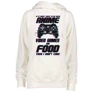 Anime Video Games Or Food Womens Funnel Neck Pullover Hood