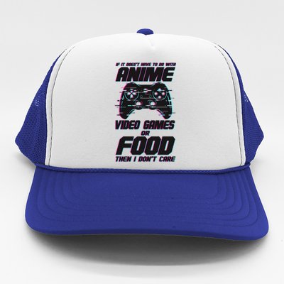 Anime Video Games Or Food Trucker Hat