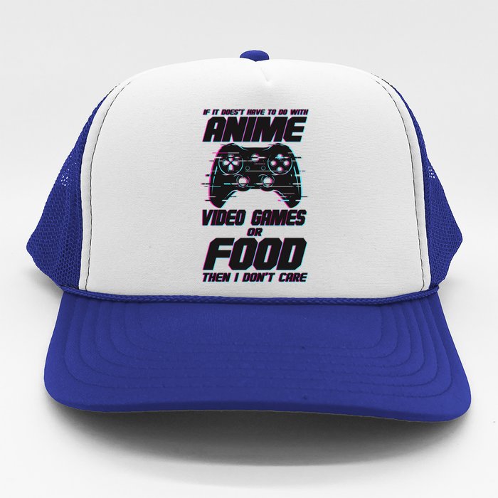 Anime Video Games Or Food Trucker Hat