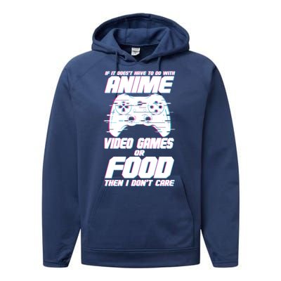 Anime Video Games Or Food Performance Fleece Hoodie