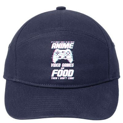 Anime Video Games Or Food 7-Panel Snapback Hat