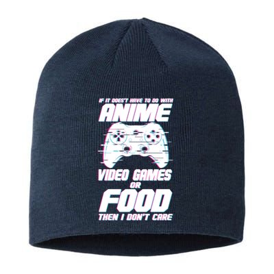 Anime Video Games Or Food Sustainable Beanie