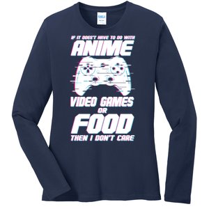 Anime Video Games Or Food Ladies Long Sleeve Shirt