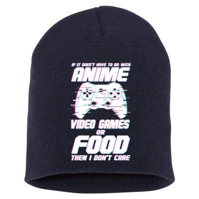 Anime Video Games Or Food Short Acrylic Beanie