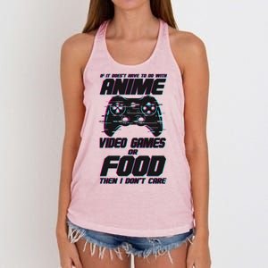 Anime Video Games Or Food Women's Knotted Racerback Tank