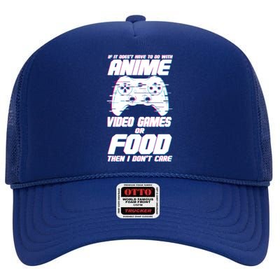 Anime Video Games Or Food High Crown Mesh Back Trucker Hat