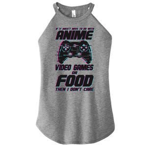 Anime Video Games Or Food Women's Perfect Tri Rocker Tank