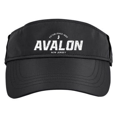 Avalon New Jersey Nj Vintage Athletic Sports Adult Drive Performance Visor
