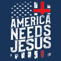 America Needs Jesus Drawstring Bag