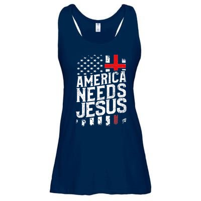 America Needs Jesus Ladies Essential Flowy Tank