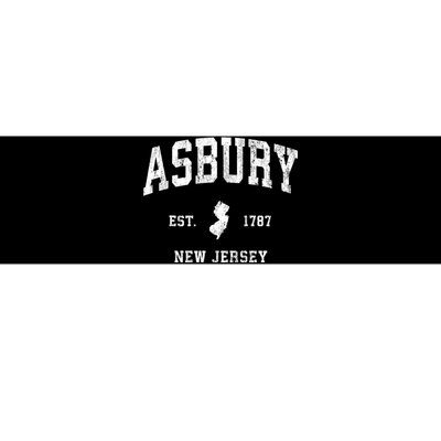 Asbury New Jersey Nj Vintage Athletic Sports Bumper Sticker