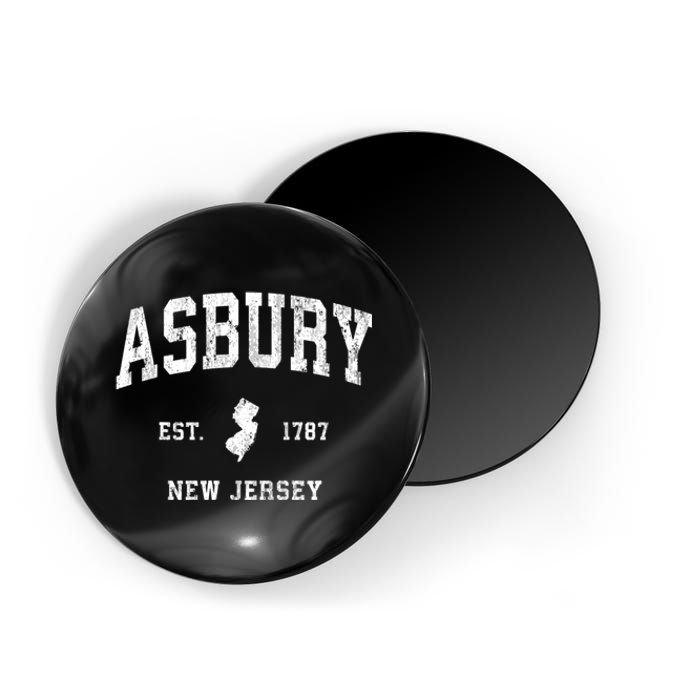 Asbury New Jersey Nj Vintage Athletic Sports Magnet