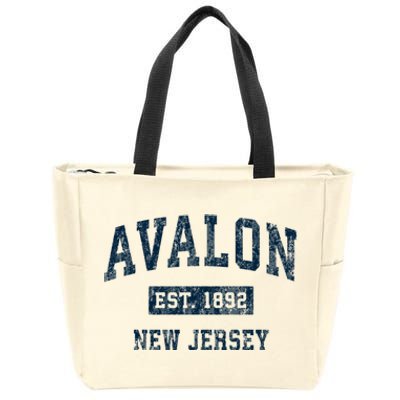 Avalon New Jersey Nj Vintage Sports Zip Tote Bag