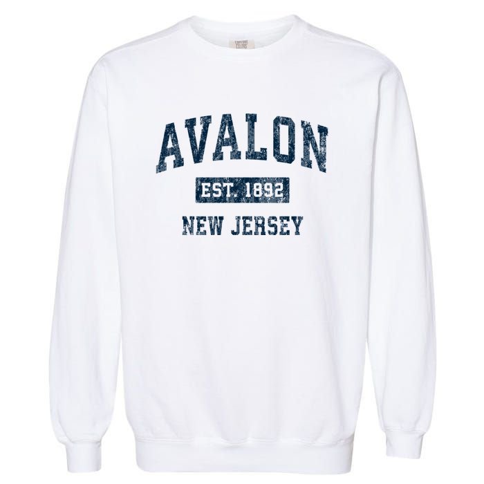 Avalon New Jersey Nj Vintage Sports Garment-Dyed Sweatshirt