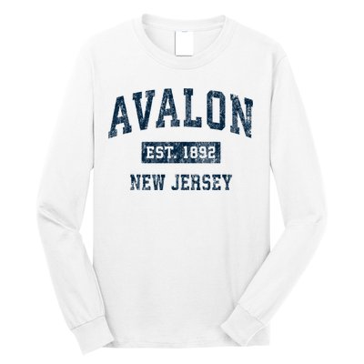 Avalon New Jersey Nj Vintage Sports Long Sleeve Shirt