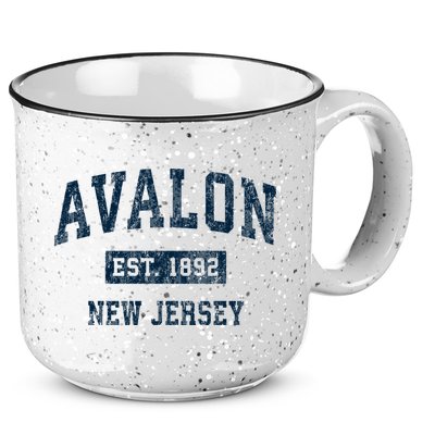 Avalon New Jersey Nj Vintage Sports 15oz Campfire Ceramic Mug