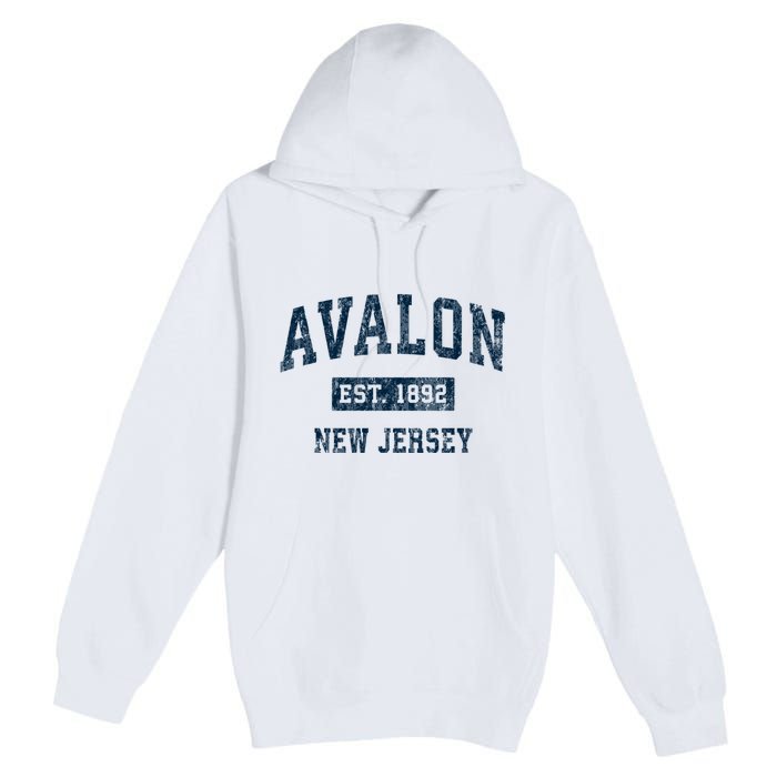 Avalon New Jersey Nj Vintage Sports Premium Pullover Hoodie