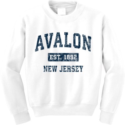 Avalon New Jersey Nj Vintage Sports Kids Sweatshirt
