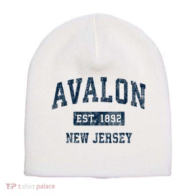 Avalon New Jersey Nj Vintage Sports Short Acrylic Beanie