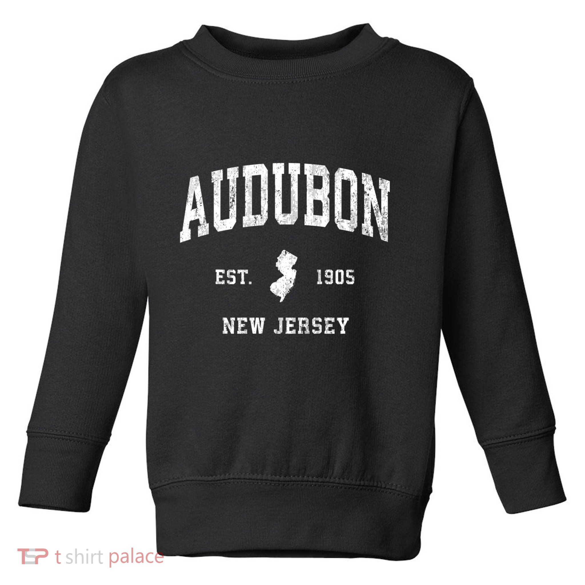 Audubon New Jersey Nj Vintage Athletic Sports Toddler Sweatshirt