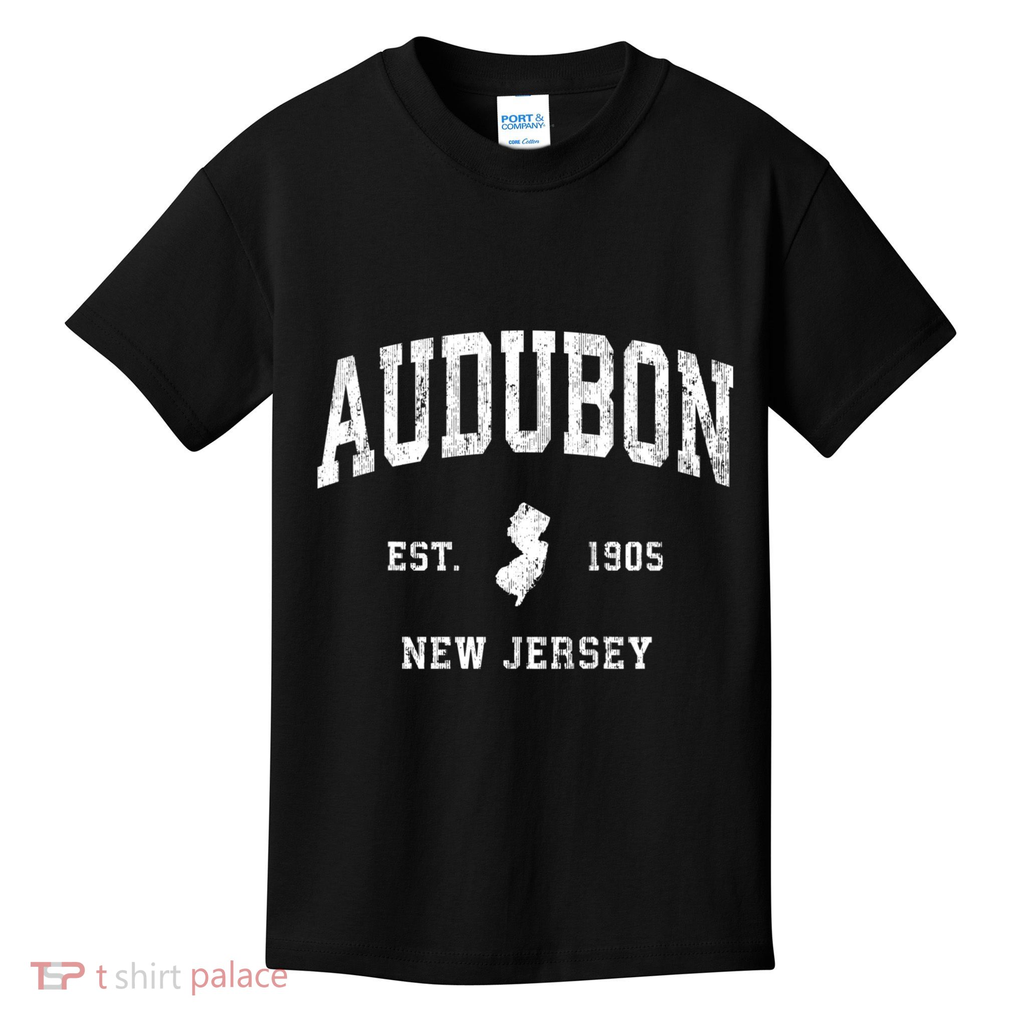 Audubon New Jersey Nj Vintage Athletic Sports Kids T-Shirt