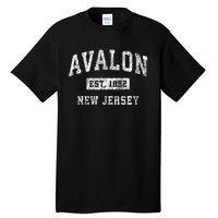 Avalon New Jersey Nj Vintage Established Sports Tall T-Shirt