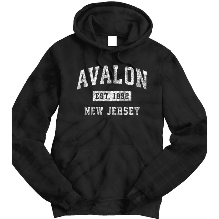 Avalon New Jersey Nj Vintage Established Sports Tie Dye Hoodie