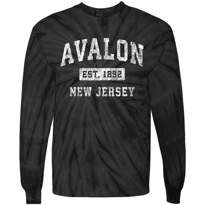 Avalon New Jersey Nj Vintage Established Sports Tie-Dye Long Sleeve Shirt