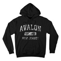 Avalon New Jersey Nj Vintage Established Sports Design Hoodie