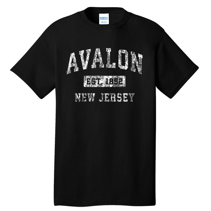 Avalon New Jersey Nj Vintage Established Sports Design Tall T-Shirt