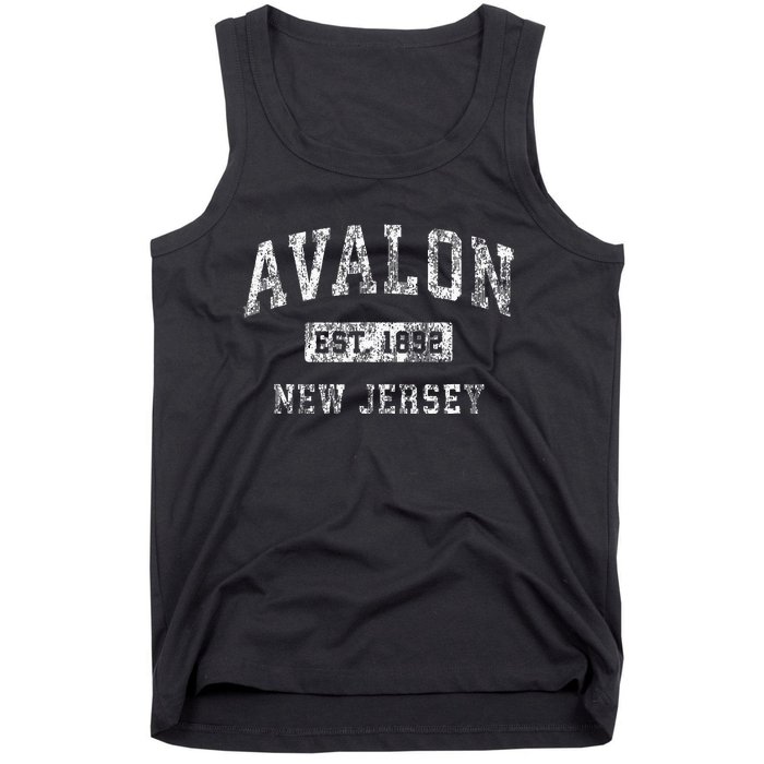 Avalon New Jersey Nj Vintage Established Sports Design Tank Top