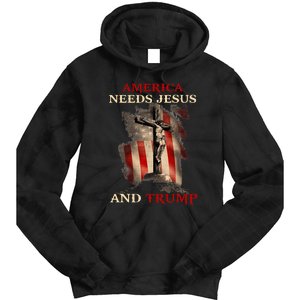 America Needs Jesus And Trump Pro Trump 2024 Tie Dye Hoodie