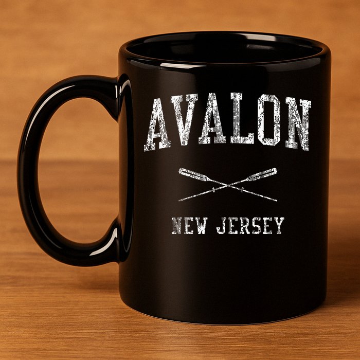 Avalon New Jersey Nj Nautical Sports 11oz C Handle Ceramic Mug