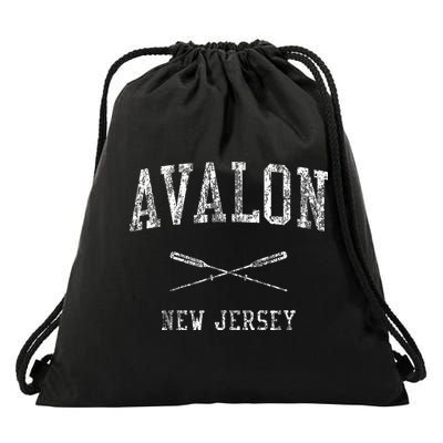 Avalon New Jersey Nj Nautical Sports Drawstring Bag
