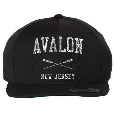 Avalon New Jersey Nj Nautical Sports Wool Snapback Cap