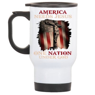 America Needs Jesus One Nation Under God Normal Isnt Coming Meaningful Gift Stainless Steel Travel Mug