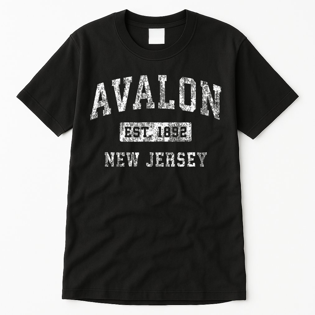 Avalon New Jersey Nj Vintage Established Tall T-Shirt