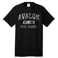 Avalon New Jersey Nj Vintage Established Tall T-Shirt