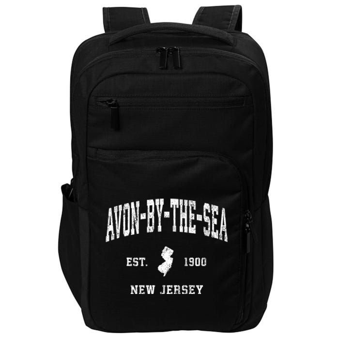 Avonbythesea New Jersey Nj Vintage Athletic Sports Impact Tech Backpack