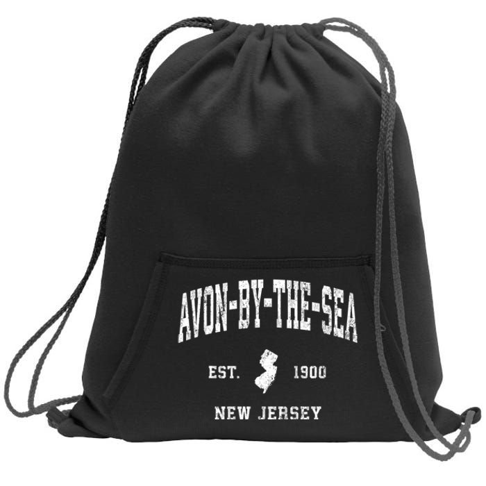 Avonbythesea New Jersey Nj Vintage Athletic Sports Sweatshirt Cinch Pack Bag