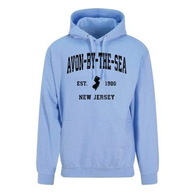 Avonbythesea New Jersey Nj Vintage Athletic Sports Unisex Surf Hoodie