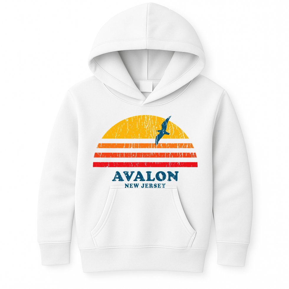 Avalon New Jersey Nj Vintage Casual Kids Hoodie
