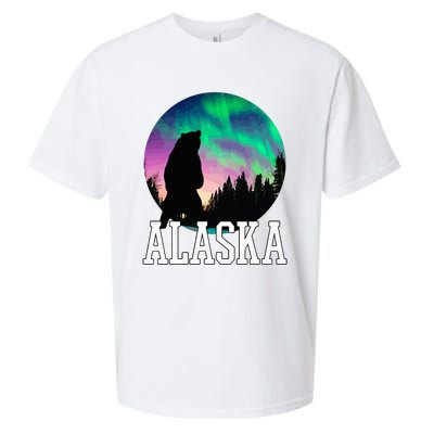 Alaska Nothern Lights Viewing Vacation Sueded Cloud Jersey T-Shirt