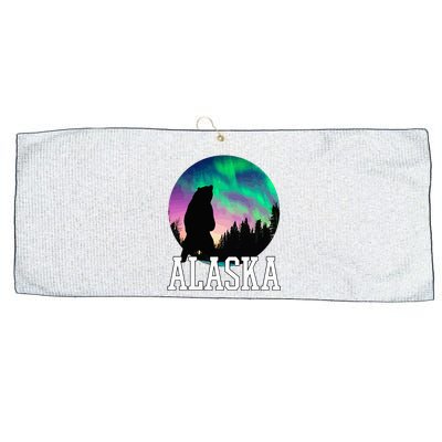 Alaska Nothern Lights Viewing Vacation Large Microfiber Waffle Golf Towel