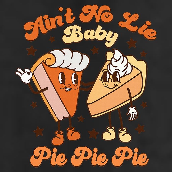 AinT No Lie Baby Pie Pie Pie Thanksgiving Pumpkin Pie 7 Panel Mesh Trucker Snapback Hat