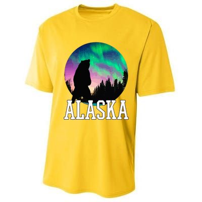 Alaska Nothern Lights Viewing Vacation Performance Sprint T-Shirt