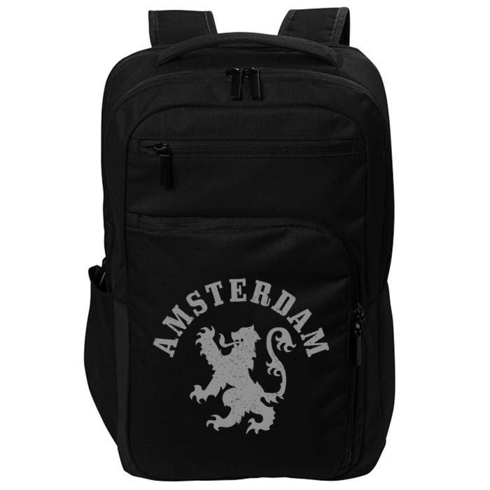 Amsterdam Netherlands Lion Dutch Holland Vintage Amsterdam Impact Tech Backpack