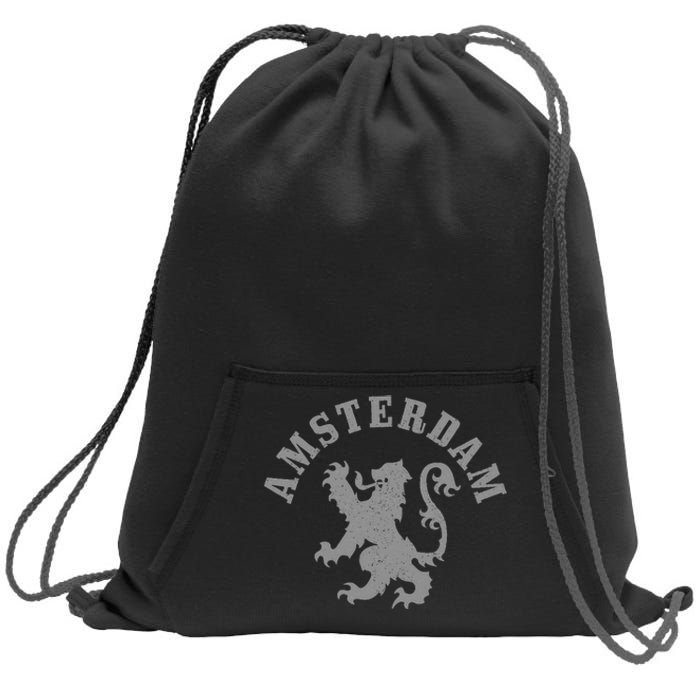 Amsterdam Netherlands Lion Dutch Holland Vintage Amsterdam Sweatshirt Cinch Pack Bag