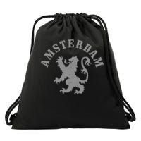 Amsterdam Netherlands Lion Dutch Holland Vintage Amsterdam Drawstring Bag