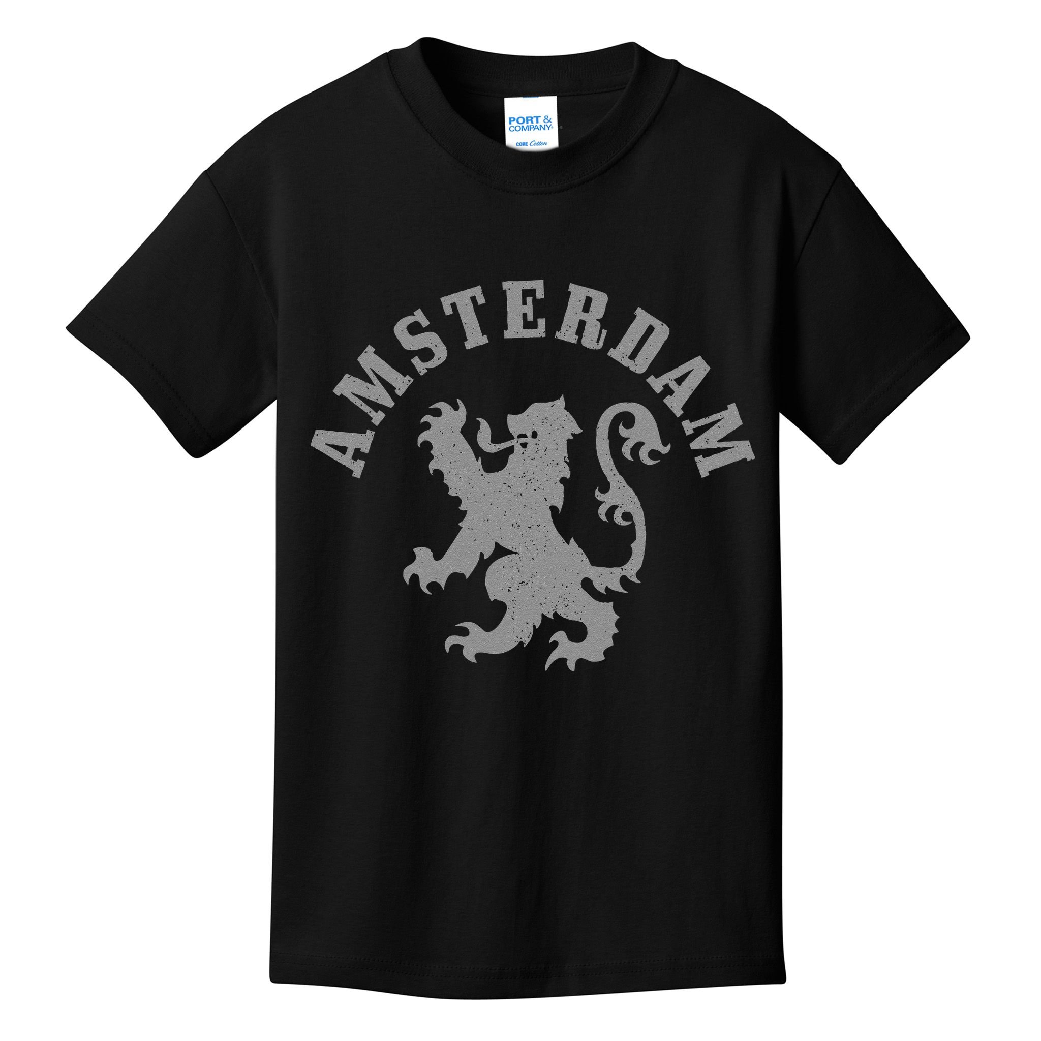Amsterdam Netherlands Lion Dutch Holland Vintage Amsterdam Kids T-Shirt